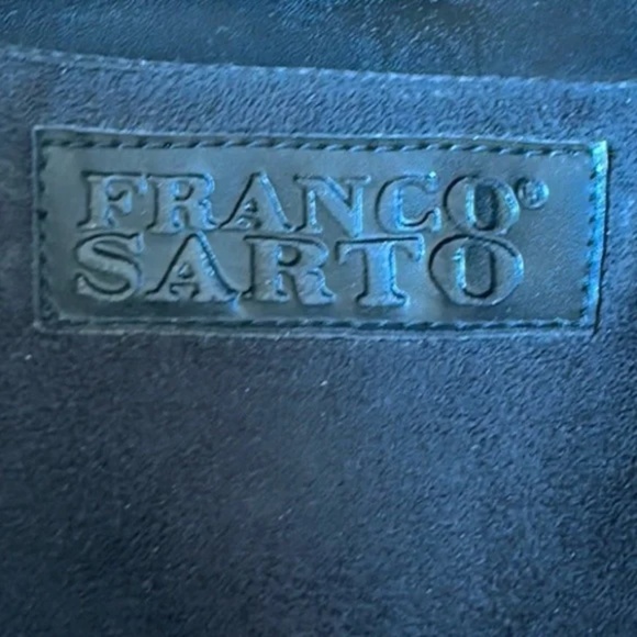 Franco Sarto L-Pandora Black Leather Calf High Heeled Boots Booties Size 9.5 - Picture 5 of 12